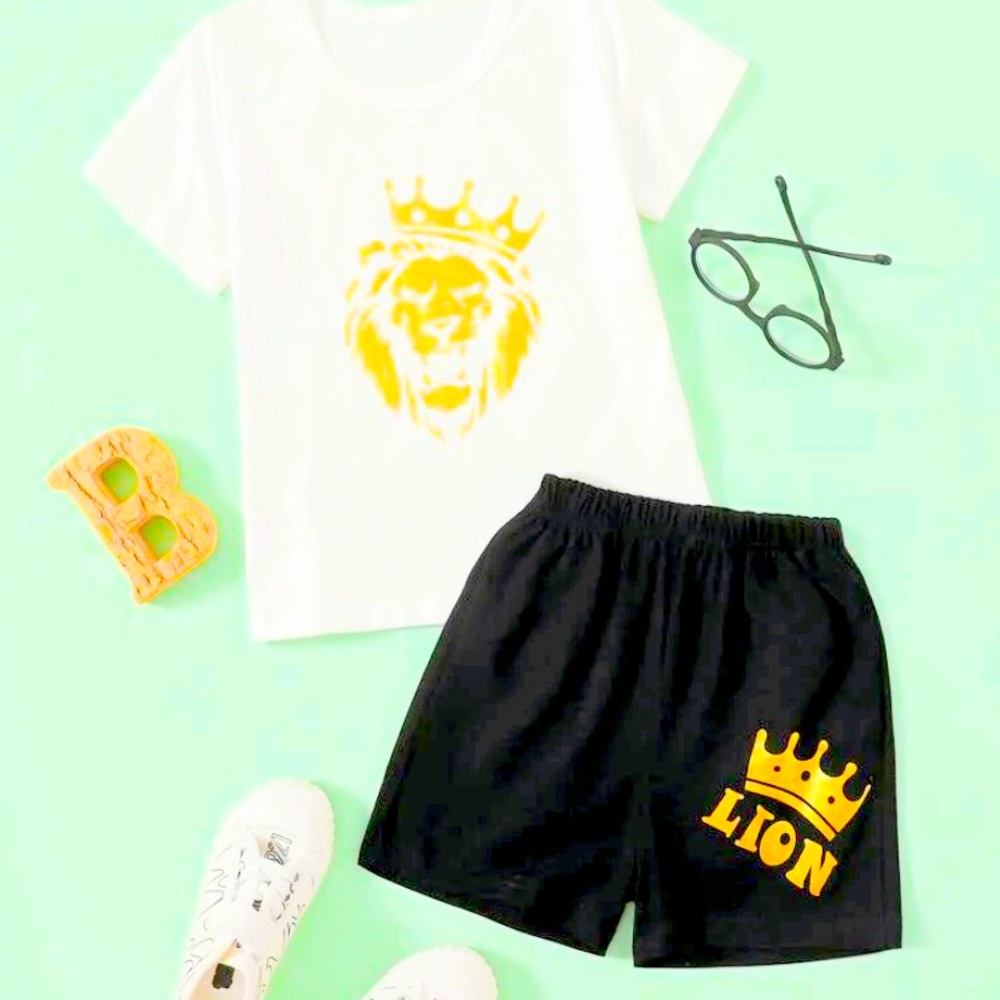 Boys Cartoon Graphic Top & Shorts